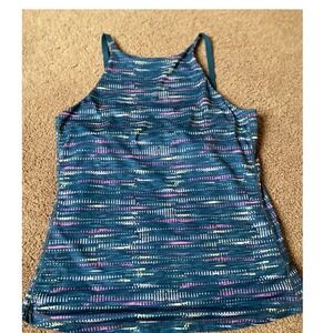 Prana Blue and Purple Patterned Tank Top